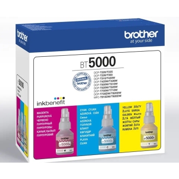 Tusz Brother BT-5000 CMY oryginalny, zestaw 3 kolorów (cyan, yellow, magenta) | 3x 48,8ml