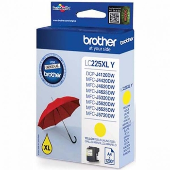 Tusz Brother LC-225XL Y yellow, oryginalny | 11,8ml