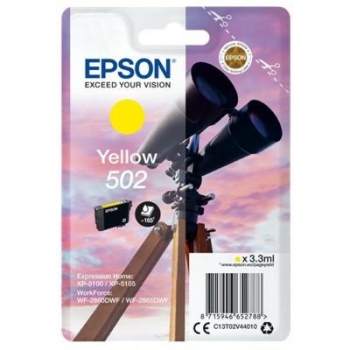 Tusz Epson 502 Y [C13T02V44010] yellow, oryginalny | 3.3ml