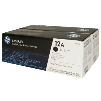 Toner HP 12AD [Q2612AD] czarny, oryginalny | zestwa 2 tonerów | 2x 2000str.