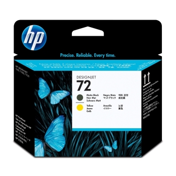 Głowica HP 72 MB/Y [C9384A] Matt Black+Yellow, oryginalna | 1100str.