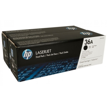 Toner HP 36AD [CB436AD] czarny, oryginalny | zestaw 2 tonerów | 2x 2000str.