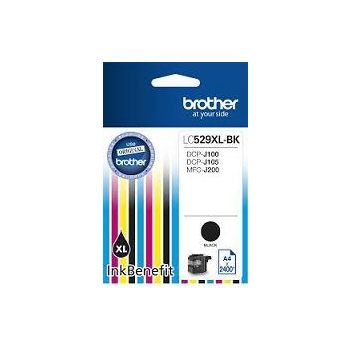 Tusz Brother LC-529 XL BK czarny, oryginalny | 44ml
