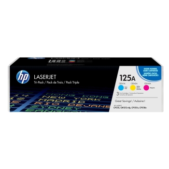 Toner HP 125A [CF373AM] oryginalny 3pack | zestaw 3 kolorów CMY (CB541,CB542,CB543)