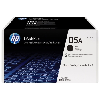 Toner HP 05AD [CE505AD] czarny, oryginalny | zestaw 2 tonerów | 2x 2300str.