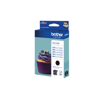 Tusz Brother LC-123 BK czarny, oryginalny | 12,1ml